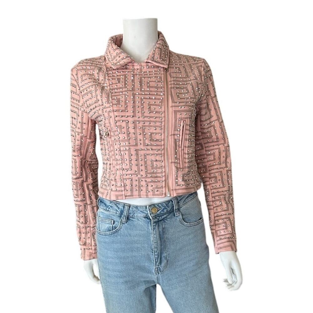 Vinizbena Moto Jacket With Beads